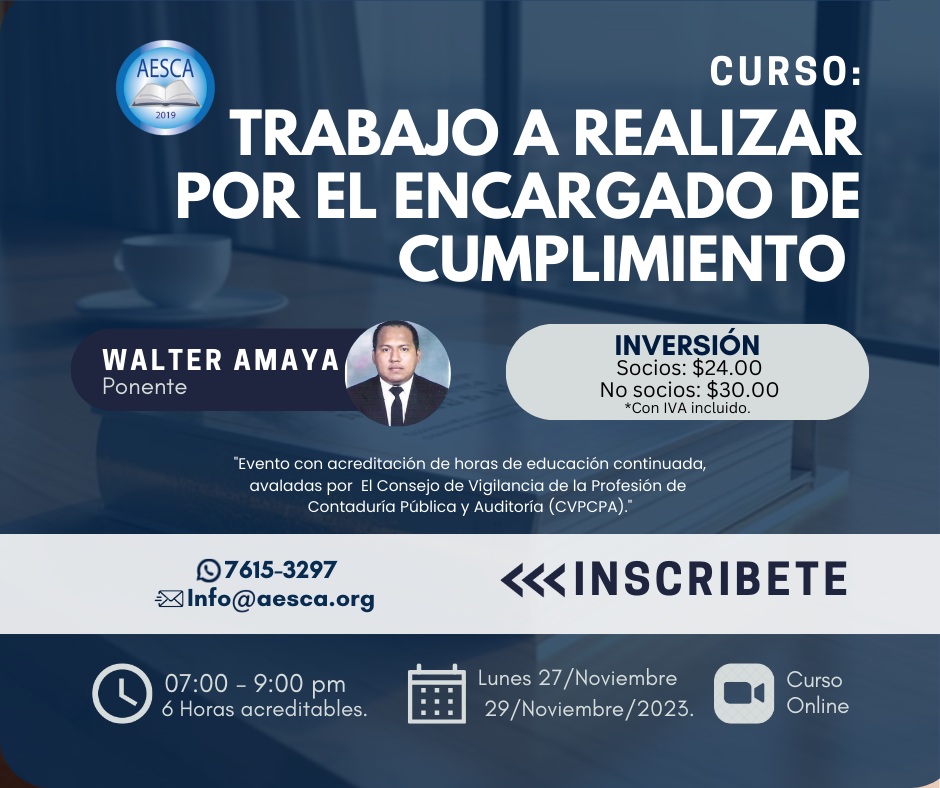 Trabajo a Realizar El Encargado de Cumplimiento