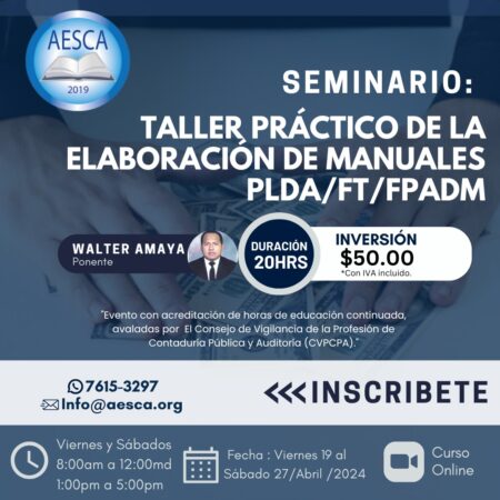 TALLER PRACTICO DE LA ELABORACION DE MANUALES PLDA/FT/FPADM