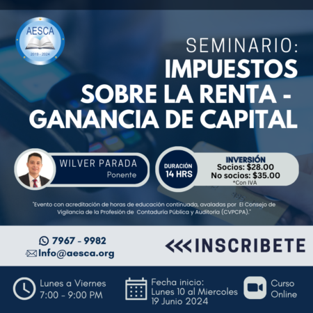 SEMINARIO IMPUESTO SOBRE LA RENTA - GANANCIA DE CAPITAL