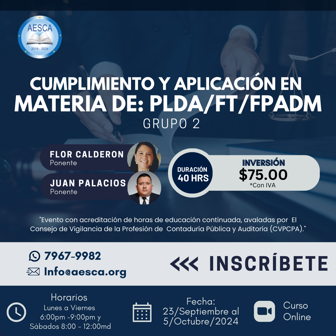 🔒 ¡Conviértete en un experto en Cumplimiento PLDA/FT/FPADM! 🔒
