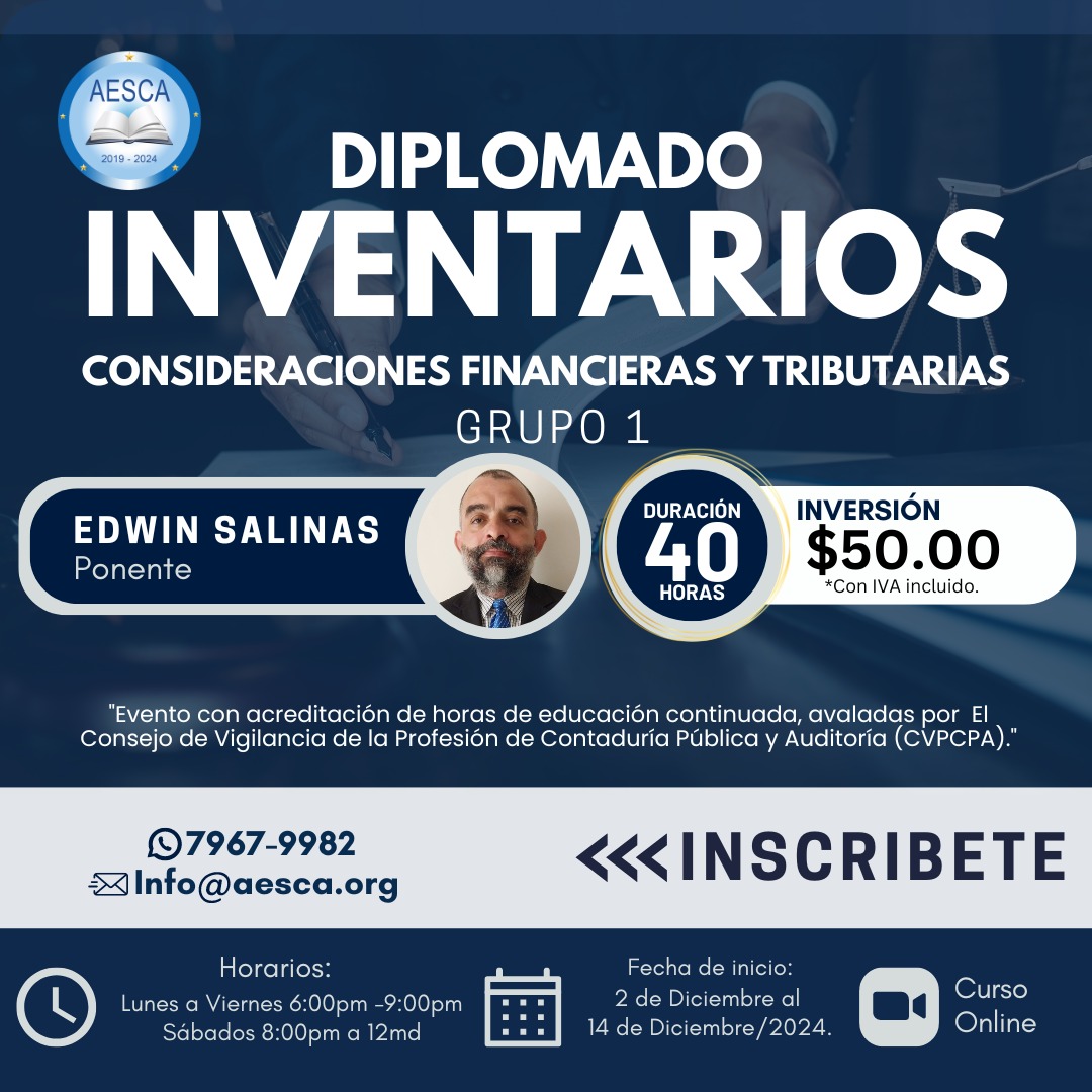 Diplomado en Inventarios: Consideraciones Financieras y Tributarias - Grupo 1