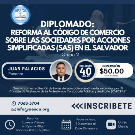 Diplomado: Reforma al Codigo de Comercio- Sociedades por Acciones Simplificadas (SAS) Grupo 2