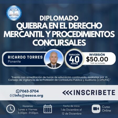 Diplomado: Quiebra En El Derecho Mercantil y Procedimientos Concursales