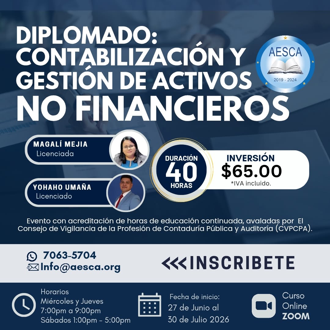 Diplomado: Contabilización y Gestión de Activos No Financieros