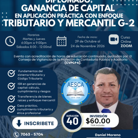 Ganancia de Capital: Aplicación Práctica con Enfoque Tributario y Mercantil G2