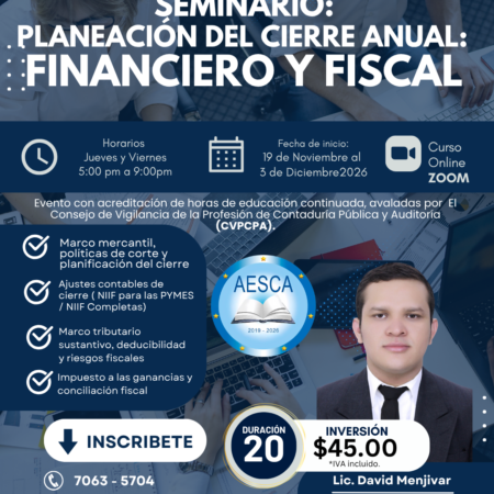 PLANEACIÓN DEL CIERRE ANUAL: FINANCIERO Y FISCAL